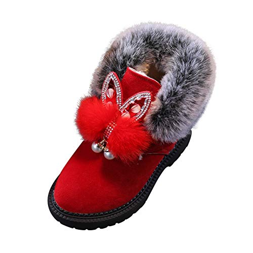 Ankle-Sport-Gelegenheits-Baby Mädchen Stiefel Schuhe Bootie Kid Kinder Baby Schuhe Baby Monat (Red, 24 Toddler) von BOTCAM