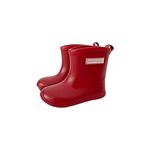 BOTCAM Baby Kinder Easy On Regenschuhe Stiefel für Kleinkinder Kleinkinder kurze Regenstiefel Leichte Schuhe für regnerische Tage Baby Jungen 24 von BOTCAM