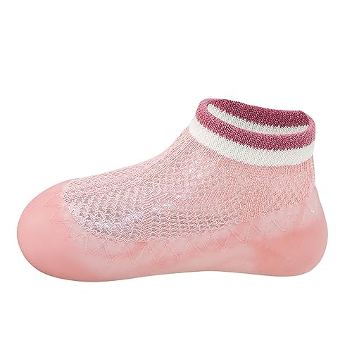 BOTCAM Baby Mädchen Indoor Atmungsaktive Wanderschuhe Warme Elastische Socken Schuhe Outdoor Turnschuhe Herren Hochzeit Schuhe (Pink, 20 Infant) von BOTCAM