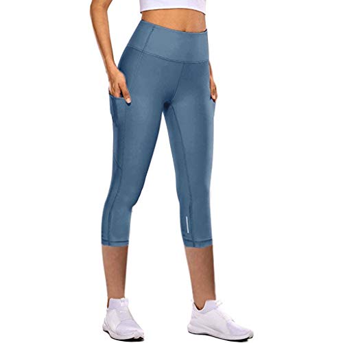 BOTCAM Damen Leggings Sport Push Up High Waist Yogahose Freizeithose Damen 7/8 Länge Caprihose Sommer Stretch Schnell Trocknend Laufhose Jogginghose Sport Training Gym Yoga Fitness Hose von BOTCAM