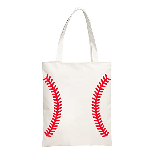 BOTCAM Gitarren Taschen Einzelne Umhängetasche Segeltuchtasche Einfache doppelseitig Bedruckte Baseballmuster Reißverschluss Praktische Tasche (Hot Pink, One Size) von BOTCAM