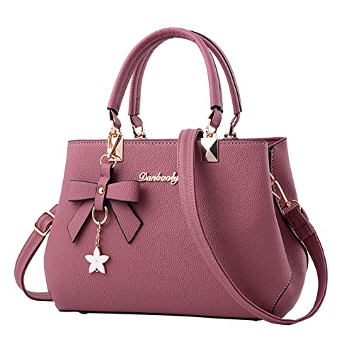 BOTCAM Grafikwerkstatt Taschen Damen Tote Bag Mode Handtaschen Damen Geldbörse Satchel Schultertasche Tote Ledertasche für Damen Herren Taschen Umhängen (Pink, One Size) von BOTCAM