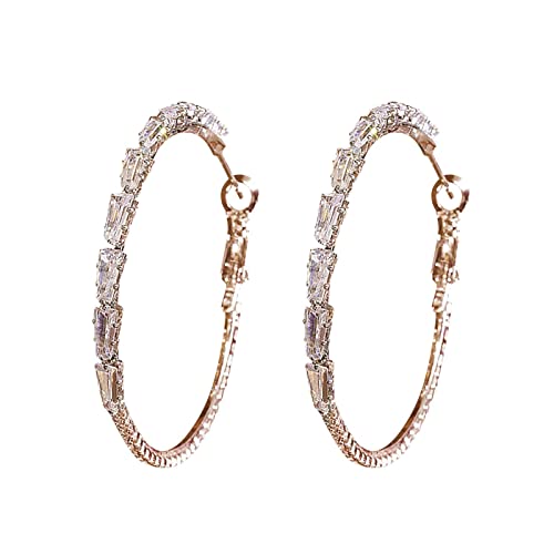 BOTCAM Große Creolen Kreis Strass Ohrringe Dünne Baumeln Gold Silber Elegante Strass Hochzeit Frauen Zubehör Schmuck Ohrringe Für Frauen Kronleuchter Aus Sterlingsilber BOTCAM Große Creolen Kreis Strass Ohrringe Dünne Baumeln Gold Silber Elegante Strass Hochzeit Frauen Zubehör Schmuck Ohrringe Für Frauen Kronleuchter Aus Sterlingsilber von BOTCAM