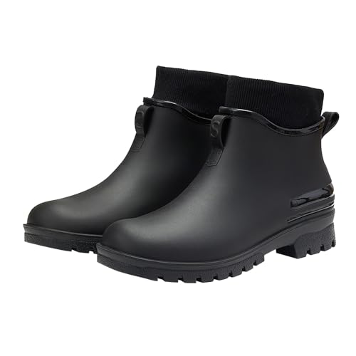 BOTCAM Gummistiefel Damen Kurz Schwarz, Regenstiefel Wasserdicht Rutschfest Damenschuhe Gartenschuhe Outdoor Regenschuhe Rain Boots Stiefeletten Kurz Stiefel Herren Regenstiefel Gr.39-44 BOTCAM Gummistiefel Damen Kurz Schwarz, Regenstiefel Wasserdicht Rutschfest Damenschuhe Gartenschuhe Outdoor Regenschuhe Rain Boots Stiefeletten Kurz Stiefel Herren Regenstiefel Gr.39-44 von BOTCAM