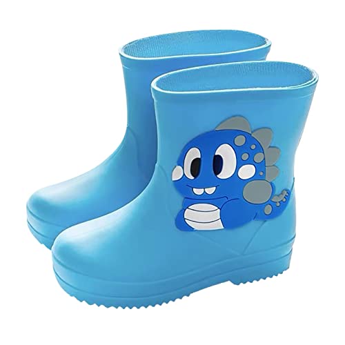 BOTCAM Gummistiefel Regen Regen Kleinkind Mädchen Kinder Cartoon Jungen Schuhe Wasserdichte Baby Babyschuhe Schneeboot Kinder (1-Blue, 21 Infant) von BOTCAM