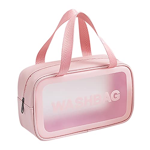 BOTCAM Herren Taschen Umhängen Große Hände tragen große Reisekosmetiktasche tragen multifunktionale wasserdichte PVC-Aufbewahrungstasche Karabinerhaken Für Taschen Schwarz (Pink, One Size) von BOTCAM