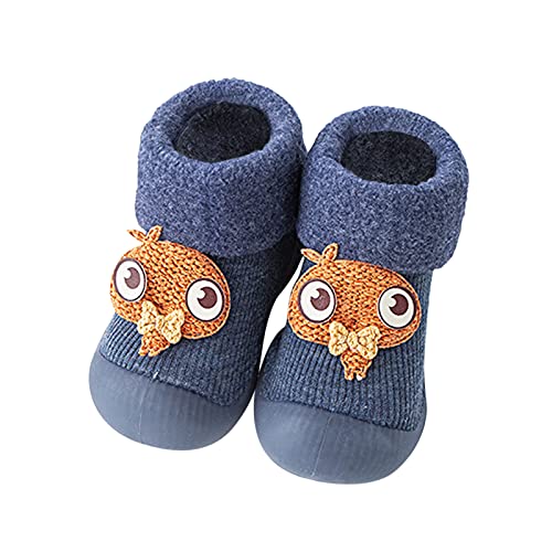 BOTCAM Jungen Sohle Warme Socken Baby Kinder Hausschuhe Stricken Weiche Solide Kleinkind Mädchen Strumpf Gummi Babyschuhe Kids Schuhe Jungen von BOTCAM