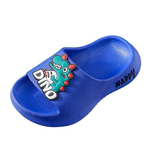 BOTCAM Kinder Hausschuhe Sommer niedlich Cartoon Boy Baby Badezimmer Sandalen Haussocken Damen Antirutsch (Blue, 27 Toddler) von BOTCAM