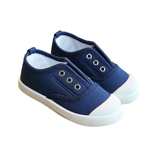 BOTCAM Kinder-Segeltuchschuhe, atmungsaktive - und Mädchenschuhe, Indoor-Kinderschuhe, Kleinkindschuhe Turnschuhe Herren Hallenschuhe (Navy, 23 Infant) von BOTCAM