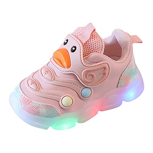 BOTCAM Kinder Sportschuhe Leichte Schuhe Kleine weiße Schuhe Leichte Brettschuhe rutschfeste Kleinkindschuhe mit weichem Boden für Kinder Herren Schuhe Winter 46 (Pink, 19.5 Infant) von BOTCAM