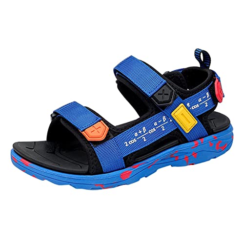 BOTCAM Kindersandale 24 Kinderschuhe Strandsandalen Light Boy Sandalen Große Kinder Soft Bottom Boy Strandschuhe Baby Schuhe (Z-A-Blue, 32 Big Kids) von BOTCAM