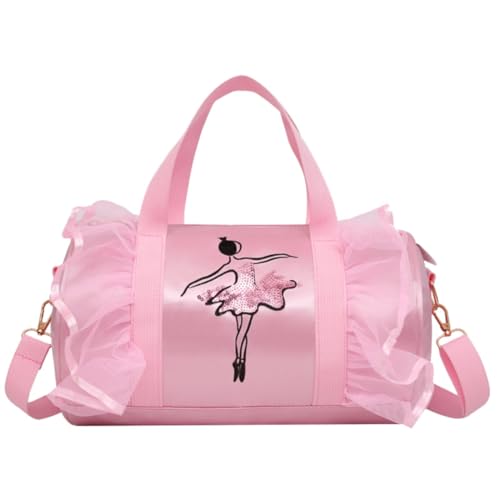 BOTCAM Kleine Taschen Anime Süße Ballett-Tanztasche für Kinder, Tutu-Kleid, Tanztasche, personalisierte Tasche für Mädchen, Ballerina-Reisetasche Italienische Taschen (Pink, One Size) von BOTCAM