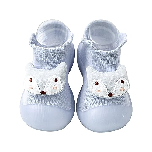BOTCAM Kleinkind-Mädchen-Schuhe, Socken, Tierdekoration, für 0 bis 4 Kinder Hochzeit Schuhe Mädchen (Blue, 20 Infant) von BOTCAM