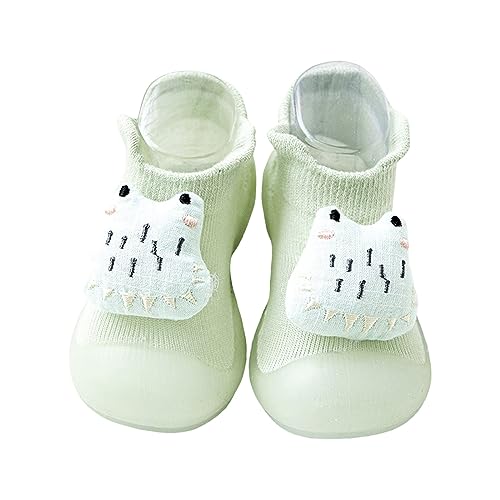 BOTCAM Kleinkind-Mädchen-Schuhe, Socken, Tierdekoration, für 0 bis 4 Kinder Hochzeit Schuhe Mädchen (Green, 23 Infant) von BOTCAM