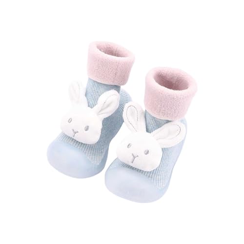 BOTCAM Kleinkind Mädchen Schuhe Socken Animal Print Mädchen Baby Vier Farben für 0 bis 4 Schuhe Herren Angebote (Light Blue, 20 Infant) von BOTCAM