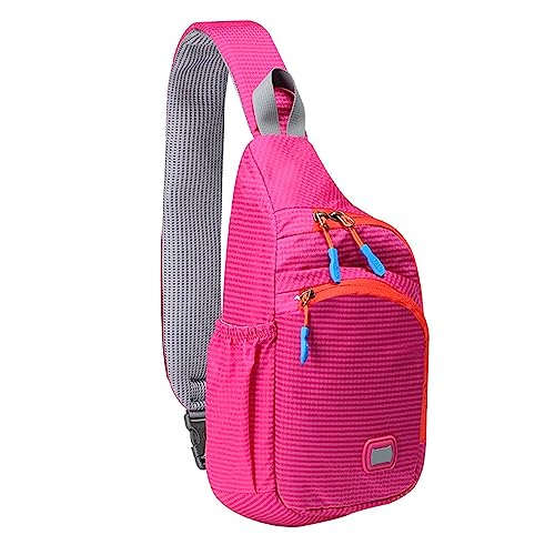 BOTCAM Midirock Mit Taschen Herren- und Damen-Outdoor-Umhängetasche mit Reißverschluss, Umhängetasche, Radfahren, Sporttasche, Bergsteigen, Reisen, kleiner Rucksack Gartenschürze (Hot Pink, One Size) von BOTCAM