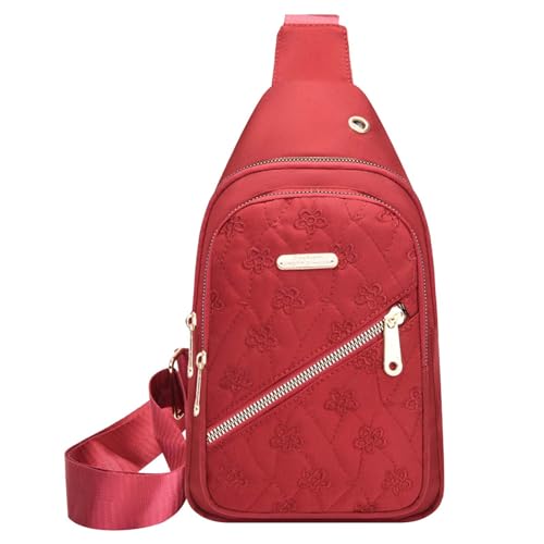 BOTCAM Schultergurt Für Taschen Breit Umhängetaschen für Damen und Herren, zum Wandern, Umhängetasche, Bakpack mit Kopfhörerloch, Schultergurt, Körpertasche für Reisen Griffe Für Taschen (Red, A) von BOTCAM