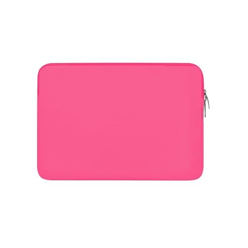 BOTCAM Taschen Damen Schultertasche Computer-Innenhülle, einfarbig, mehrere Farben zur Auswahl, tägliche Laptop-Hülle Taschen Damen Shopper Schwarz (Hot Pink, 13) von BOTCAM