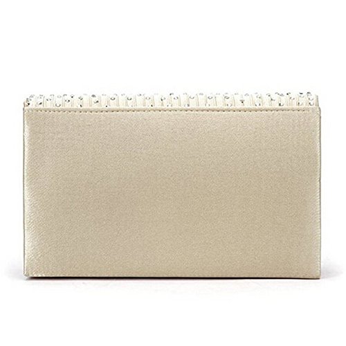 BOTCAM Taschen Drachen Satin Damentasche Diamante Clutch Damen Party Abendtasche Umschlag Große Tasche Taschen Tarot (Beige, One Size) von BOTCAM