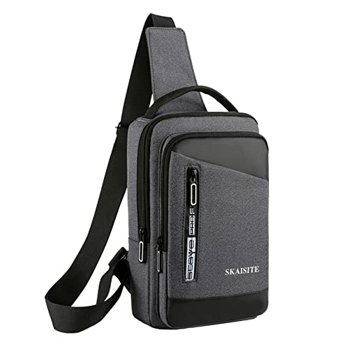 BOTCAM Taschen Regenschirm Wasserdichte Umhängetasche, einfarbig, Stoff, Outdoor, Freizeit, Anpassen, Brusttasche, Männer, Schulter, Umhängetasche Damen Jogginghose Mit Reißverschluss (GY1, One Size) von BOTCAM