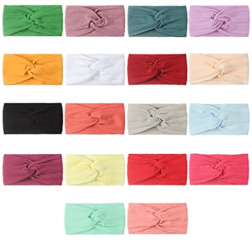 -Kopfbekleidung Stretch Haarband für Mädchen 18PCNeugeborenes Baby Friseur Knoten für Kinder Eiskunstlauf Bekleidung Kinder (Multicolor, One Size) von BOTCAM