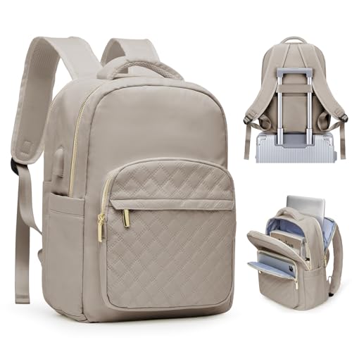 BOXSAM Handgepäck Rucksack 45x36x20 Easyjet, Travel Backpack 40x20x25 für Ryanair Wanderrucksack für Damen Herren, Flugzeug Carry-Ons Reiserucksack Casual Dayback Wasserdicht Business Rucksack,Braun von BOXSAM