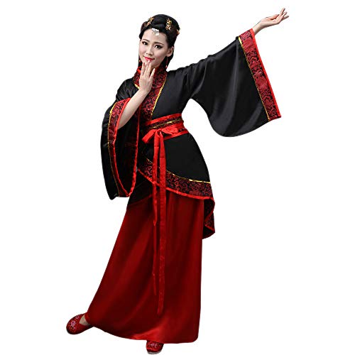 BOZEVON Damen Kleidung Tang Anzug - Altertümlich Chinesischen Stil Traditionellen Kostüm Hanfu Kleider - für Bühnenshow Performances Cosplay, Stil-1/2XL von BOZEVON