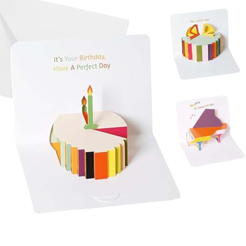BQRKOTM 3 Stück Pop Up Karte Grußkarten Geburtstag, Lustige 3D Geburtstagskarte mit Umschlag Set, weihnachtskarten pop up, Handgemachte Pop up, als Geschenke für Ihre Familie, Freunde und Liebhaber BQRKOTM 3 Stück Pop Up Karte Grußkarten Geburtstag, Lustige 3D Geburtstagskarte mit Umschlag Set, weihnachtskarten pop up, Handgemachte Pop up, als Geschenke für Ihre Familie, Freunde und Liebhaber von BQRKOTM