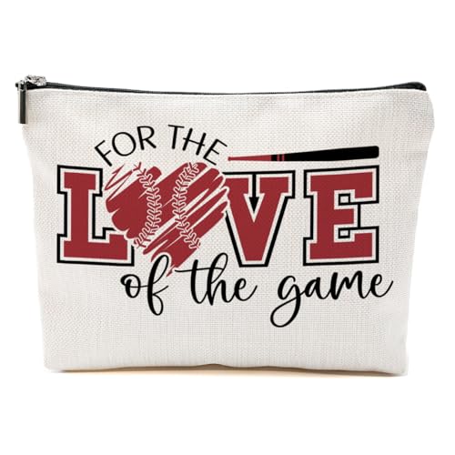 Baseball-Geschenke, lustige Baseball-Make-up-Tasche, Baseball-Trainer-Geschenke für Frauen, Baseball-Liebhaber, Fans, Weihnachten, Aus Liebe zum Spiel, 9.6*7.1 inch von BQXH