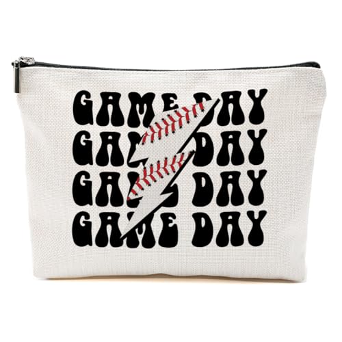 Baseball-Geschenke, lustige Baseball-Make-up-Tasche, Baseball-Trainer-Geschenke für Frauen, Baseball-Liebhaber, Fans, Weihnachten, Baseball-Spieltag, 9.6*7.1 inch von BQXH