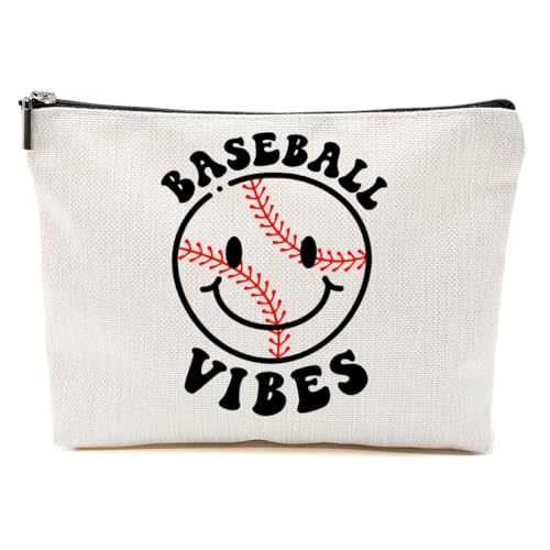 Baseball-Geschenke, lustige Baseball-Make-up-Tasche, Baseball-Trainer-Geschenke für Frauen, Baseball-Liebhaber, Fans, Weihnachten, Baseball-Vibes, 9.6*7.1 inch von BQXH