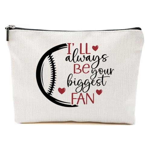 Baseball-Geschenke, lustige Baseball-Make-up-Tasche, Baseball-Trainer-Geschenke für Frauen, Baseball-Liebhaber, Fans, Weihnachten, Größter BaseBall-Ventilator, 9.6*7.1 inch von BQXH