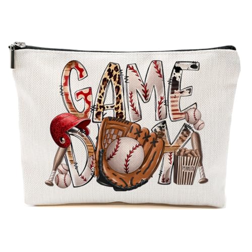 Baseball-Geschenke, lustige Baseball-Make-up-Tasche, Baseball-Trainer-Geschenke für Frauen, Baseball-Liebhaber, Fans, Weihnachten, Spiel Tag, 9.6*7.1 inch von BQXH