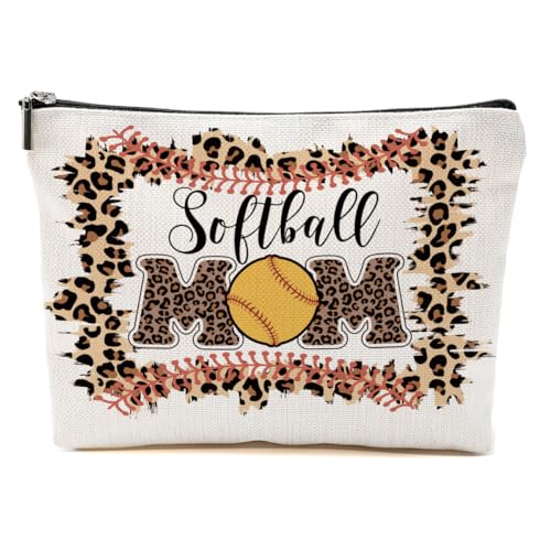 Softball-Geschenke, Softball-Fans, Make-up-Tasche, Softball-Zubehör für Mädchen, Frauen, Softball-Liebhaber, Fans, Spieler, Mehrfarbig 0240, 9.6*7.1 inch von BQXH