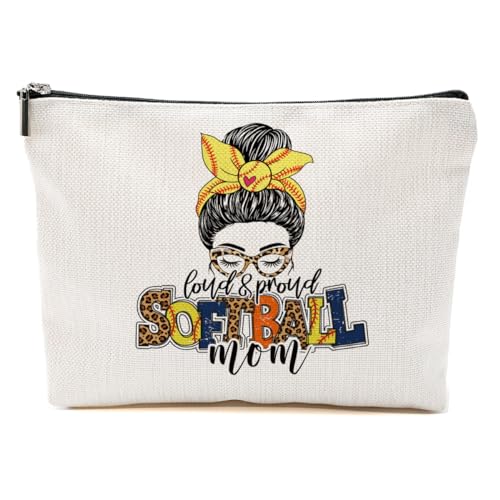 Softball-Geschenke, Softball-Fans, Make-up-Tasche, Softball-Zubehör für Mädchen, Frauen, Softball-Liebhaber, Fans, Spieler, Mehrfarbig0236, 9.6*7.1 inch von BQXH