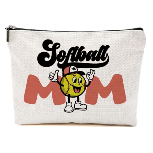 Softball-Geschenke, Softball-Fans, Make-up-Tasche, Softball-Zubehör für Mädchen, Frauen, Softball-Liebhaber, Fans, Spieler, Mehrfarbig0241, 9.6*7.1 inch von BQXH