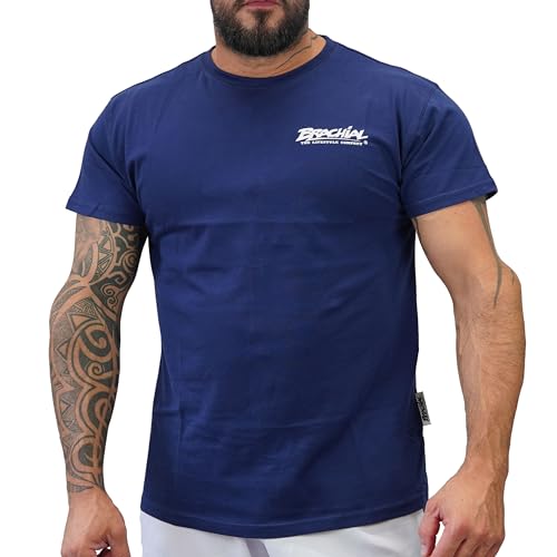 Brachial Premium Herren T-Shirt Core Regular-Fit Navy L - für Freizeit Bodybuilding Workout Gym Kraftsport Fitness von BRACHIAL THE LIFESTYLE COMPANY