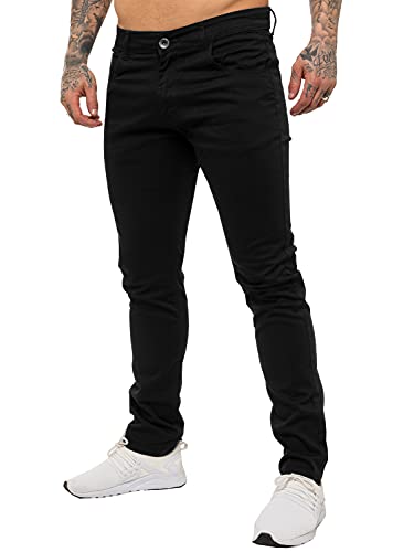 Kruze Herrenhose, Stretchhose, hauteng, Skinny-Fit, Chinohose, alle Taillengrößen Gr. 36 W/34 L, Schwarz von BRAND KRUZE