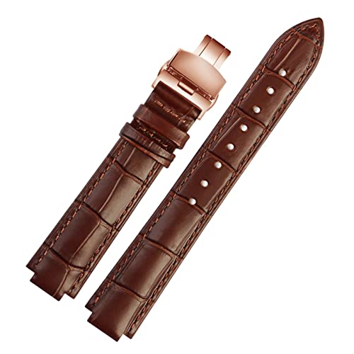 BRART Echtes Lederarmband für Herren und Damen, konvexes Lederband, 14 x 8 mm, 18 x 11 mm, 20 x 12 mm, modisches Armband, 14-8mm, Achat von BRART