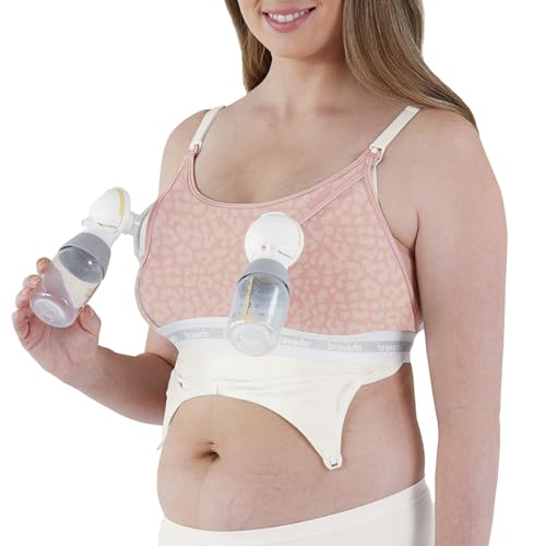 Bravado! Designs Damen womens9301XJ2Clip and Pump Hands-Free Nursing Accessory Opaque Bra L BH, Pink Leopard, L von Bravado Designs