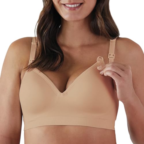 BRAVADO! DESIGNS Plunge Bügelloser Schwangerschafts- und Still-BH mit tiefem V-Ausschnitt | B, C, D, DD/E, DDD/F Körbchen, Butterscotch, Medium von Bravado Designs