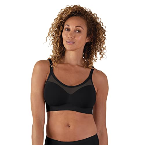 Bravado Designs Sculpt Sheer Seamless and Wireless Everyday Bra Mesh Accent B to F Cups, Schwarz , Large von Bravado Designs