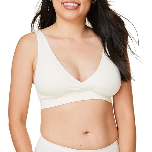 Bravado Designs Sustainable Maternity and Nursing Bra | Restore | Recycled Nylon | Seamless and Wireless | B-DDD/F Cups (as3, Alpha, l, Regular, Regular, Antique White) von Bravado Designs