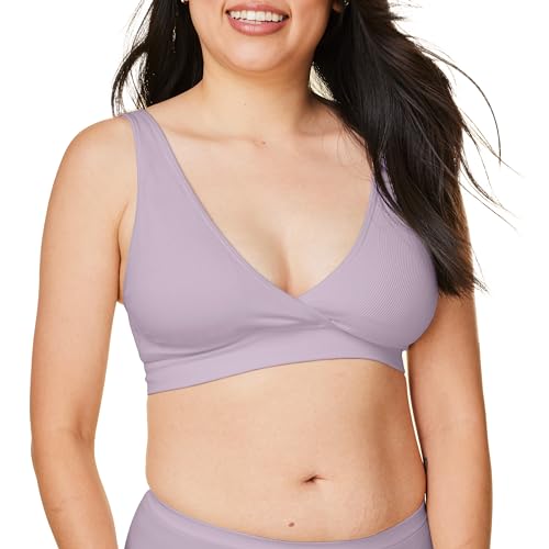 Bravado Designs Sustainable Maternity and Nursing Bra | Restore | Recycled Nylon | Seamless and Wireless | B-DDD/F Cups (as3, Alpha, l, Regular, Regular, Grey Orchid) von Bravado Designs