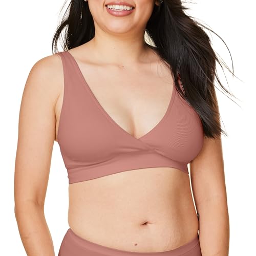 Bravado Designs Sustainable Maternity and Nursing Bra | Restore | Recycled Nylon | Seamless and Wireless | B-DDD/F Cups (as3, Alpha, s, Regular, Regular, Roseclay) von Bravado Designs