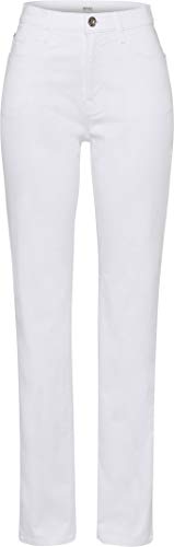 BRAX Damen Carola Simply Brilliant Five Pocket Jeans Klassisch Summer Denim Crystal Straight Fit, Weiß, 27W / 32L EU von BRAX
