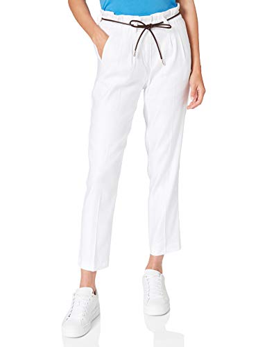 BRAX Damen Relaxed Fit Stoffhose Style Milla S Stretch Paperbag-Hose, OFF WHITE, 36 von BRAX