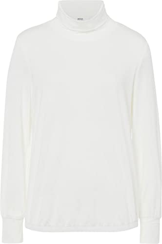 BRAX Damen Style Camilla Fluid Basic Schlichtes Rollkragenshirt Sweatshirt, Offwhite, 36 von BRAX