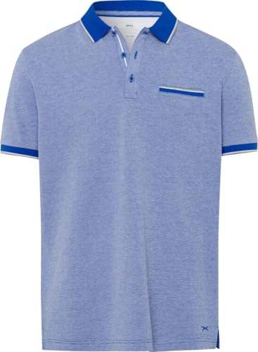 Brax Herren Style Paddy Poloshirt in Sportiver Two-Tone-Optik Polohemd, Cornflower, XL von BRAX