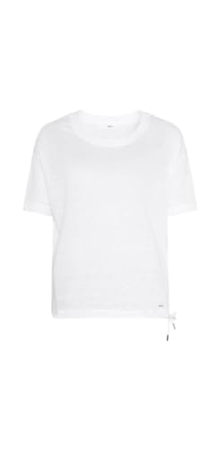 Brax Damen Style Candice Linen Single Jersey Solid T-Shirt, White, 46 von BRAX